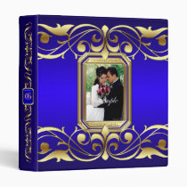 Grand Duchess Jewel Gold Scroll Blue Album Binder