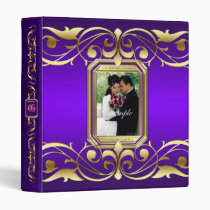Grand Duchess Jewel Gold Scroll Purple Binder