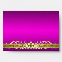 Grand Duchess Pink Gold Scroll Envelope