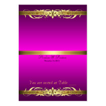 Grand Duchess Pink & Gold Scroll Table Placecard Business Card