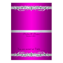 Grand Duchess Pink Scroll Folding Table Placecard Business Card Templates