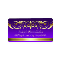 Grand Duchess Purple Gold Scroll Address Labels