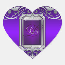 Grand Duchess Purple Heart Silver Love Sticker