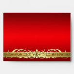 Grand Duchess Red Gold Scroll Envelope