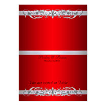 Grand Duchess Red Scroll Folding Table Placecard Business Cards