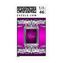 Grand Duchess Silver Love Pink Postage Stamp