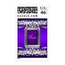 Grand Duchess Silver Love Purple Postage Stamp