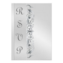 Grand Duchess Silver Metal RSVP Response Invite