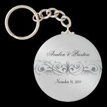 Grand Duchess Silver Metal Scroll  Keychain keychains