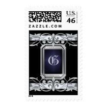 Grand Duchess Silver Monogram Black Postage