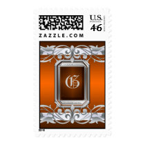 Grand Duchess Silver Monogram Orange Postage