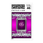 Grand Duchess Silver Monogram Pink Postage