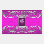 Grand Duchess Silver Save The Date Pink Sticker