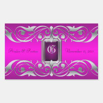 Grand Duchess Silver Save The Date Pink Sticker