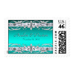Grand Duchess Silver Save The Date Teal Postage