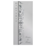 Grand Duchess Silver Scroll Wedding Program Rack Card Design