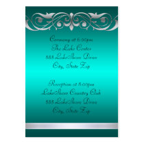 Grand Duchess Teal Guest Info Business Card