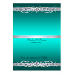 Grand Duchess Teal Scroll Folding Table Placecard Business Cards