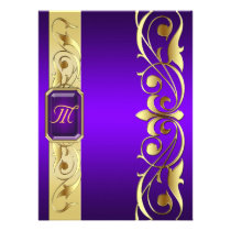 Grand Duke Purple Jewel Gold & Purple Invitation