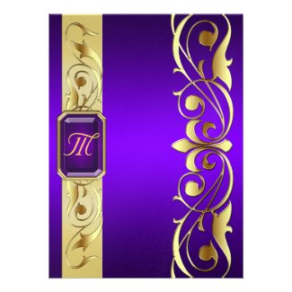Grand Duke Purple Jewel Gold & Purple Invitation