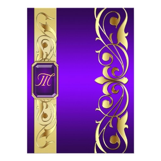Grand Duke Purple Jewel Gold & Purple Invitation
