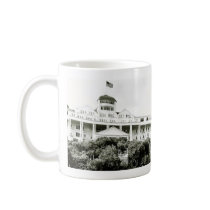Grand Hotel, Mackinac Island, black and white Coffee Mugs