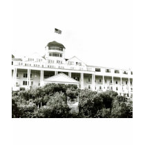 Grand Hotel, Mackinac Island, black and white t-shirts by harlowandcompany Grand Hotel, Mackinac Island, black and white t-shirts