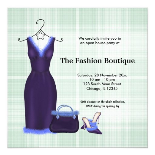 Grand Opening Fashion business Custom Invitation