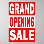 GRAND OPENING RETAIL SALE POSTER posters