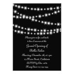 Grand Opening Twinkle Lights (black) Personalized Invitations