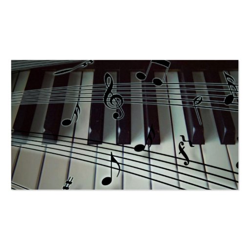 Grand Piano and Keyboard Business Card (back side)