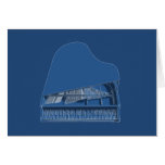 Grand Piano: Blueprint Painting: Card