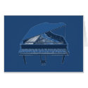 Grand Piano: Blueprint Painting: cards by spiritswitchboard Grand Piano: Blueprint Painting: cards