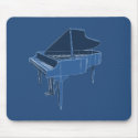 Grand Piano: Blueprint Painting: Custom Mousepad by spiritswitchboard Grand Piano: Blueprint Painting: Custom Mousepad