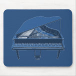 Grand Piano: Blueprint Painting: Custom Mousepad