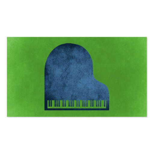 Grand Piano Blues Business Card Template (front side)