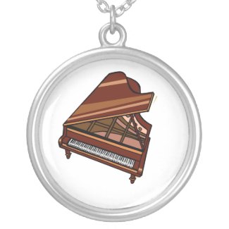 Grand Piano Brown Bird's Eye View necklace