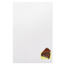 Grand Piano Brown Bird's Eye View Yellow Back Stationery Design