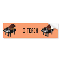 Grand Piano Bumper Sticker