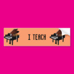 Grand Piano Bumper Sticker