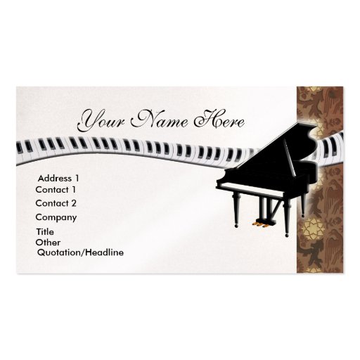 Grand Piano Business Card (front side)