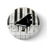 Grand Piano Keyboard & Notes Pinback Button