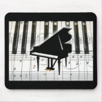 Grand Piano Keyboard & Notes Mousepad