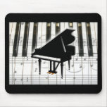 Grand Piano Keyboard & Notes Mousepad