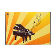 Grand Piano Notes Yellow and Gold iPad Mini Case