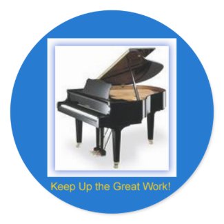 Grand Piano Sticker sticker