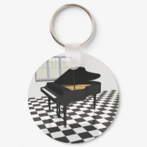Grand Piano & Tile Floor: 3D Model: keychains