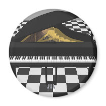 Grand Piano & Tile Floor: 3D Model: magnets