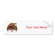 Grand Piano: Wood Finish: 3D Model: Bumper Stickers
