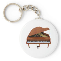 Grand Piano: Wood Finish: 3D Model: Keychains